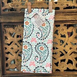 Dolly Parton Set of Two Cotton Twill Floral Paisley Kitchen Dish Towels.